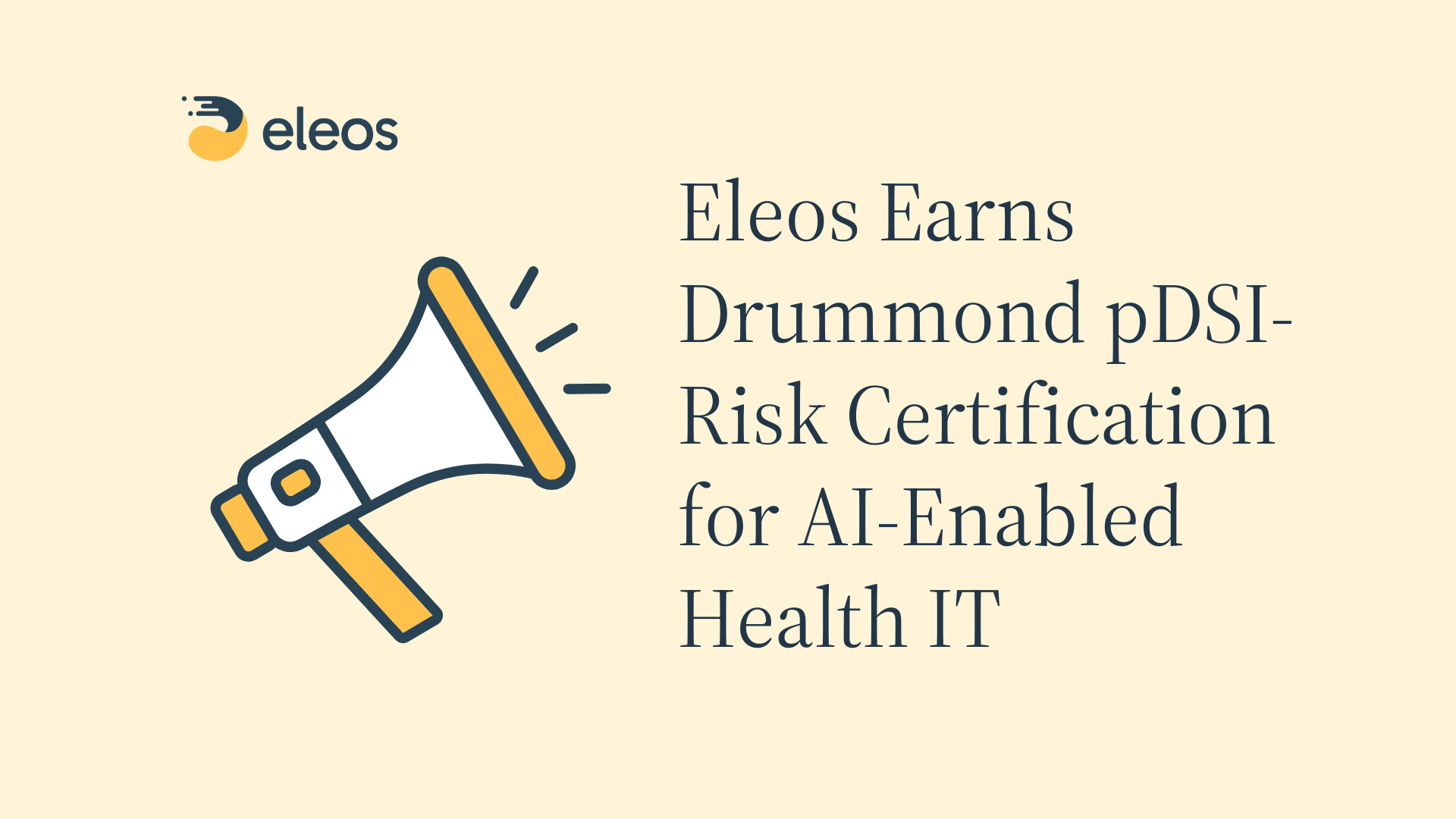 Feature image for press release announcement of pDSI risk certification