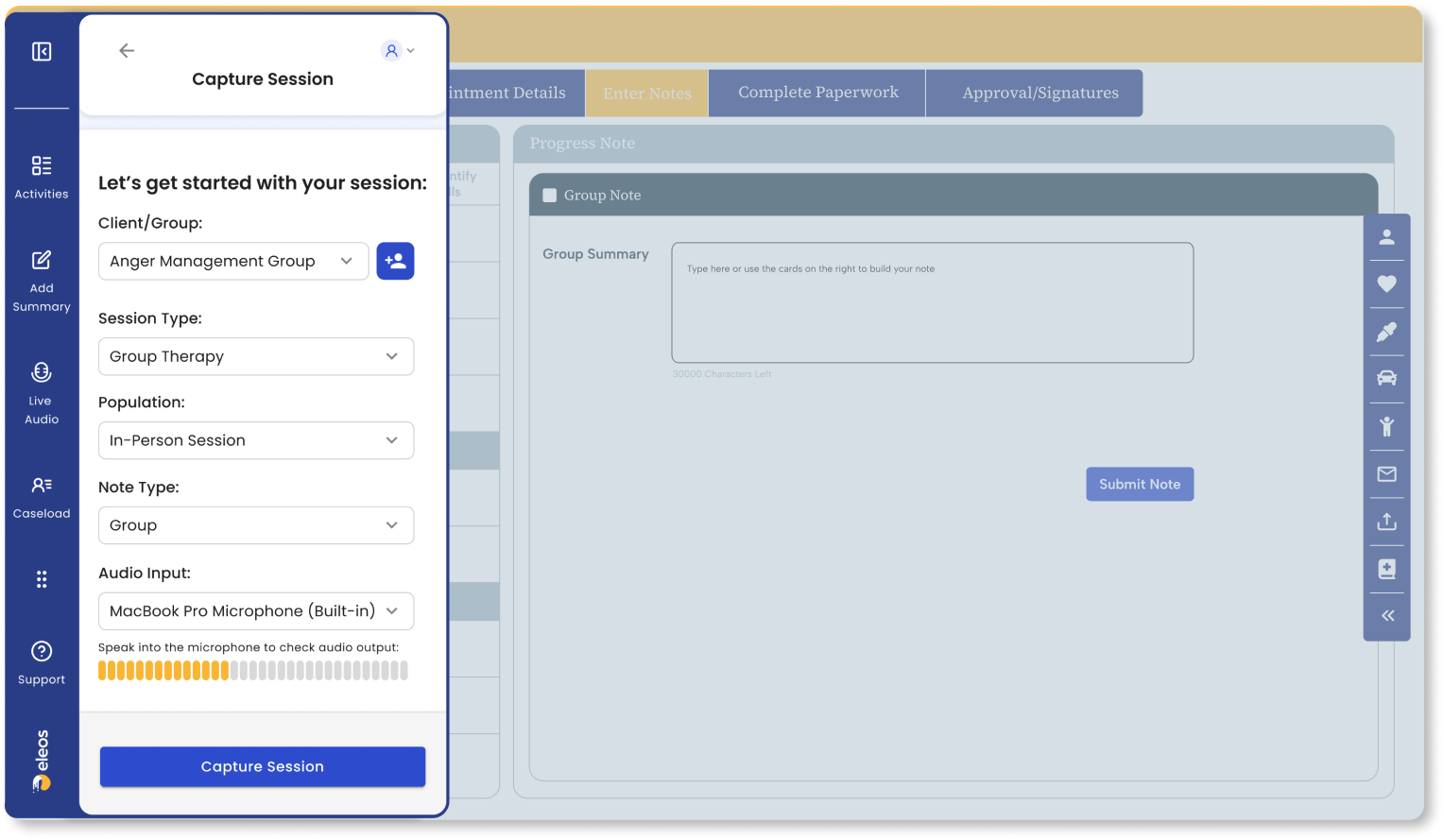 Groups Audio mockup of Eleos AI solution