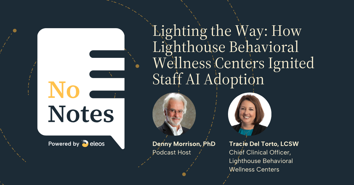 Feature image for podcast on staff adoption of behavioral health AI